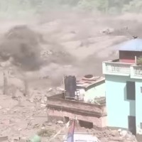 भोटेकोशी नदीमा फेरि बाढी सुरु,