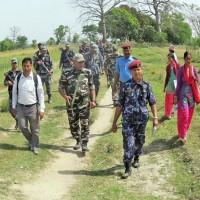 Joint border patrol by Nepal-India security persons